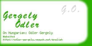 gergely odler business card